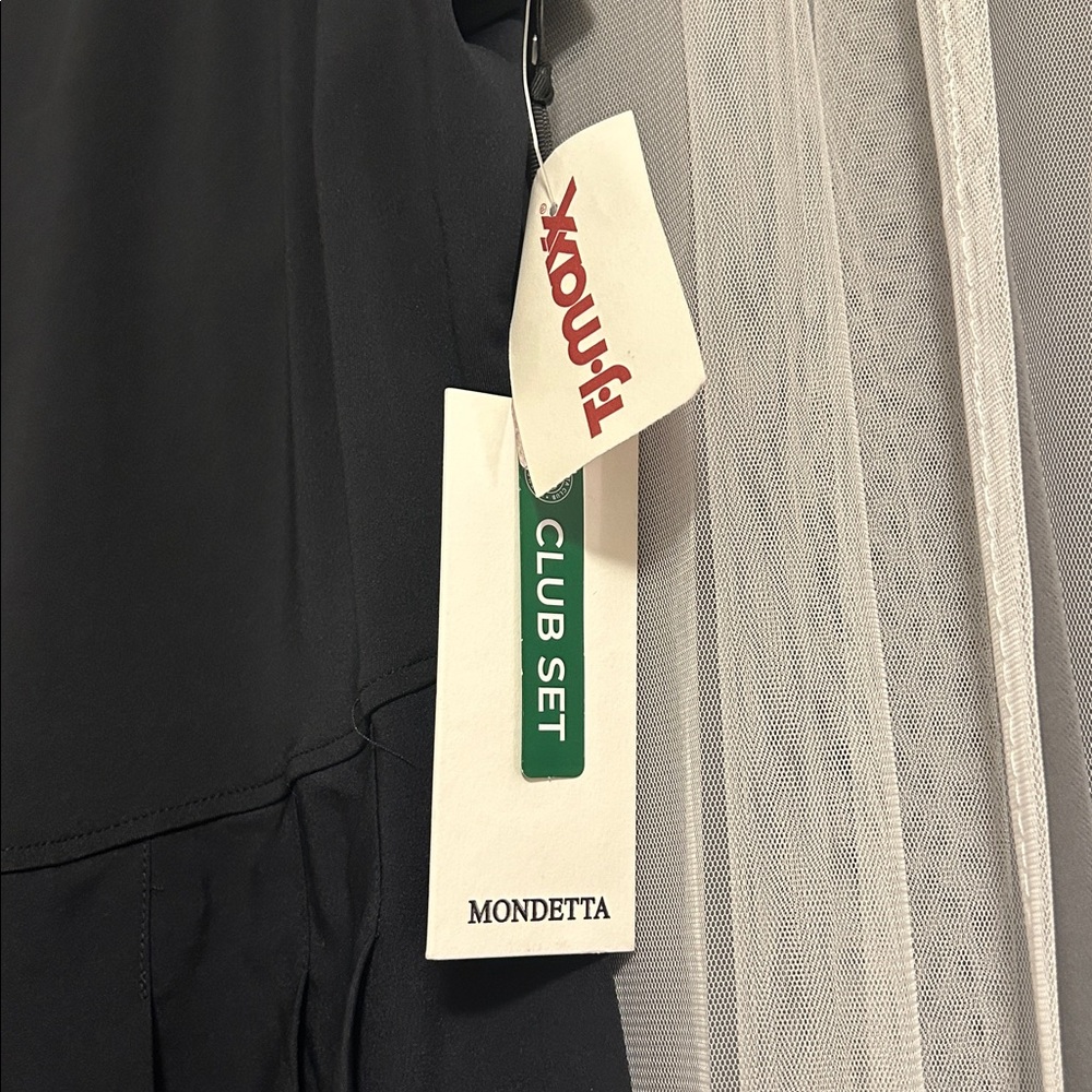 NWT Mondetta Black Mini Dress/Tennis Style Dress Size Large - Picture 4 of 7